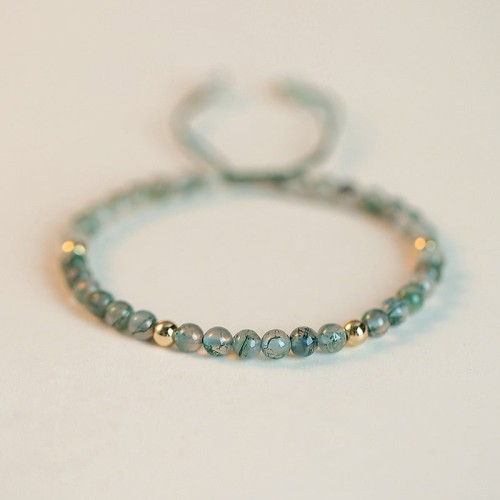 Moss Agate Lucky Balance Bracelet Moss Agate Lucky Balance Bracelet
