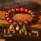 Swallowing Beast Cinnabar Bead Bracelet