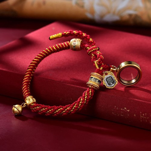 Om Mani Padme Hum Zakiram Wealth Amulet Bracelet