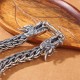925 Sterling Silver Dragon Success Strength Bangle