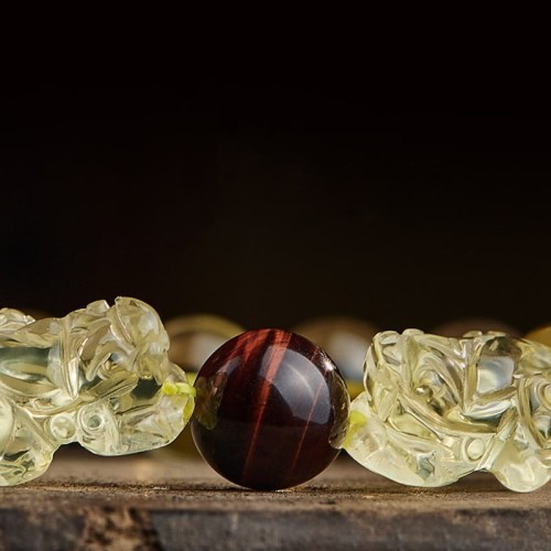 Citrine PiXiu Tiger Eye Prosperity Protection Bracelet Citrine PiXiu Tiger Eye Prosperity Protection Bracelet