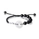 925 Sterling Silver Black Obsidian Agate Strength Bracelet 925 Sterling Silver Black Obsidian Agate Strength Bracelet
