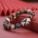 Tibetan Nine-Eye Dzi Bead Wealth Bracelet Tibetan Nine-Eye Dzi Bead Wealth Bracelet