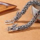 925 Sterling Silver Dragon Success Strength Bangle