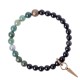 Black Obsidian Sodalite Strength Couple Bracelet Black Obsidian Sodalite Strength Couple Bracelet