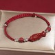 925 Silver Koi Fish Cinnabar Copper Coin Bracelet 925 Silver Koi Fish Cinnabar Copper Coin Bracelet