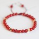 Natural Red Agate Endless Knot Confidence Bracelet
