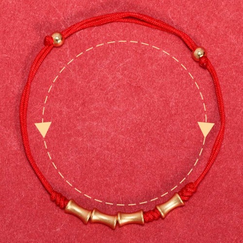 925 Silver Bamboo Design Protection Luck Braided Bracelet 925 Silver Bamboo Design Protection Luck Braided Bracelet
