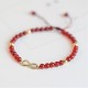 Natural Red Agate Endless Knot Confidence Bracelet
