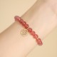 14K Gold Plated Strawberry Quartz Fu Charm Bracelet 14K Gold Plated Strawberry Quartz Fu Charm Bracelet