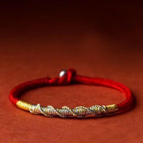 925 Silver Luck Strength Red String Protection Bracelet