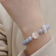 925 Silver Amethyst Aquamarine Cat's Eye Healing Bracelet