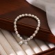 999 Sterling Silver Lotus Pearl Healing Bracelet