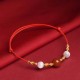 Natural Red Agate Cat Eye Calm Braided Necklace Pendant