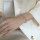 Moonstone Positive Charm Chain Bracelet Moonstone Positive Charm Chain Bracelet
