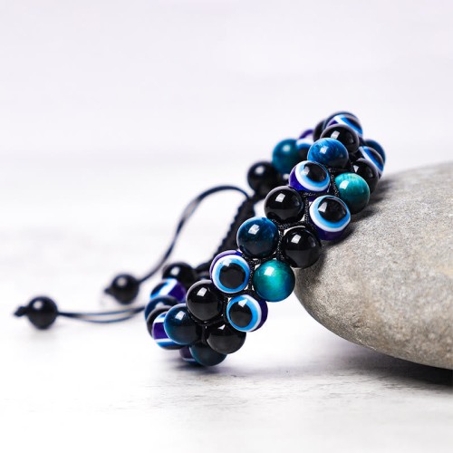 Evil Eye Hematite Tiger Eye Protection Bracelet