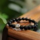 Sterling Silver Onyx Protection Bracelet