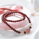 14K Gold Plated Garnet Strawberry Quartz Wrap Bracelet 14K Gold Plated Garnet Strawberry Quartz Wrap Bracelet
