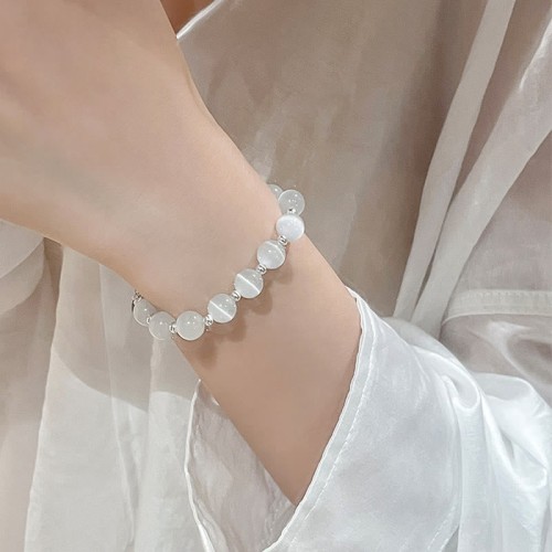 Cat's Eye Moonstone Strawberry Quartz PiXiu Bracelet Cat's Eye Moonstone Strawberry Quartz PiXiu Bracelet