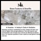 Black Rutilated Quartz Ebony Wood White Crystal Success Bracelet Black Rutilated Quartz Ebony Wood White Crystal Success Bracelet