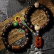 Tibetan Yak Bone Dzi Bead Turquoise Evil Spirit Bracelet Tibetan Yak Bone Dzi Bead Turquoise Evil Spirit Bracelet
