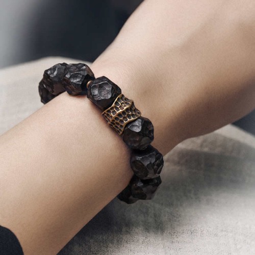 Ebony Wood Copper Peace Balance Couple Bracelet Ebony Wood Copper Peace Balance Couple Bracelet