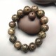 Three-Eyed Dzi Bead Sardonyx Luck Bracelet