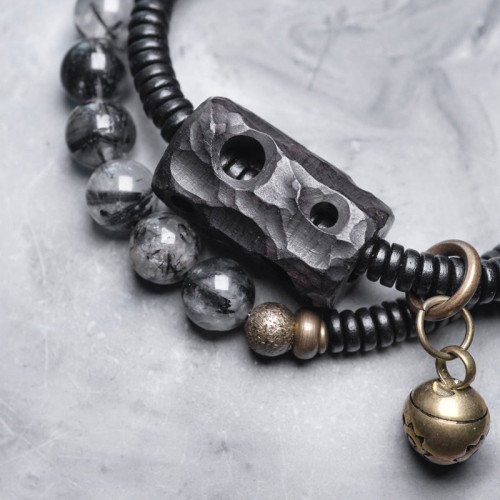 Black Rutilated Quartz Ebony Wisdom Bracelet Black Rutilated Quartz Ebony Wisdom Bracelet