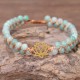 Amazonite Lotus Flower Balance Bracelet Amazonite Lotus Flower Balance Bracelet