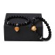 Black Onyx Crystal Stone Love Heart Protection Couple Bracelet Black Onyx Crystal Stone Love Heart Protection Couple Bracelet
