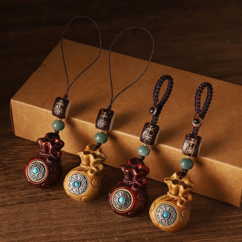 Red Sandalwood Green Sandalwood Money Bag Bracelet Red Sandalwood Green Sandalwood Money Bag Bracelet