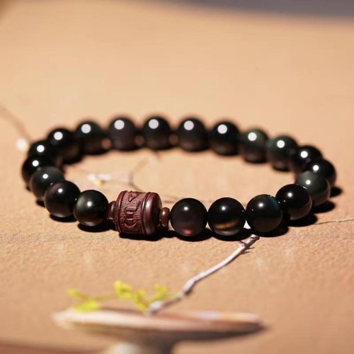 Gold Sheen Obsidian Om Mani Padme Hum Bracelet Gold Sheen Obsidian Om Mani Padme Hum Bracelet