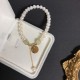 Natural Pearl Hetian Jade Happiness Wisdom Bracelet