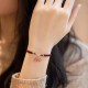 Strawberry Quartz Amethyst Green Phantom Positive Bracelet