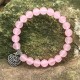 Natural Gemstone Lucky Heart Charm Stretch Bracelet Natural Gemstone Lucky Heart Charm Stretch Bracelet
