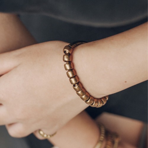 Copper Brass Bead Luck Wealth Bracelet Copper Brass Bead Luck Wealth Bracelet
