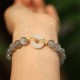 Moonstone Hetian Jade Peace Buckle Healing Bracelet Moonstone Hetian Jade Peace Buckle Healing Bracelet