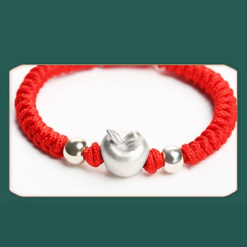 999 Sterling Silver Red Rope Kids Luck Bracelet 999 Sterling Silver Red Rope Kids Luck Bracelet