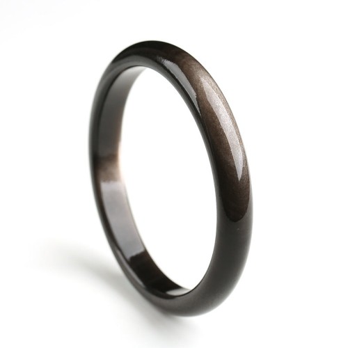 Gold & Silver Sheen Obsidian Protection Bangle Gold & Silver Sheen Obsidian Protection Bangle