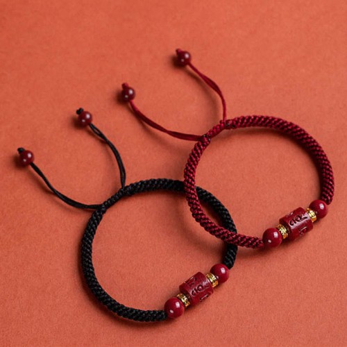 Cinnabar Om Mani Padme Hum Blessing Bracelet