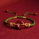 Handmade Cinnabar Peace Buckle Blessing Bracelet Handmade Cinnabar Peace Buckle Blessing Bracelet