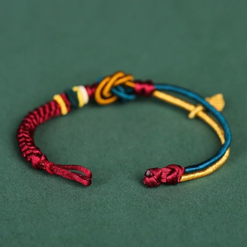 Tibetan Mandala Knot Leaf Luck Rope Bracelet Tibetan Mandala Knot Leaf Luck Rope Bracelet