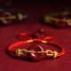 Handmade Cinnabar Peace Buckle Blessing Bracelet Handmade Cinnabar Peace Buckle Blessing Bracelet