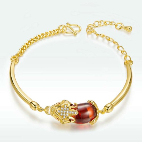 Feng Shui Golden Red Agate PiXiu Wealth Bracelet Feng Shui Golden Red Agate PiXiu Wealth Bracelet