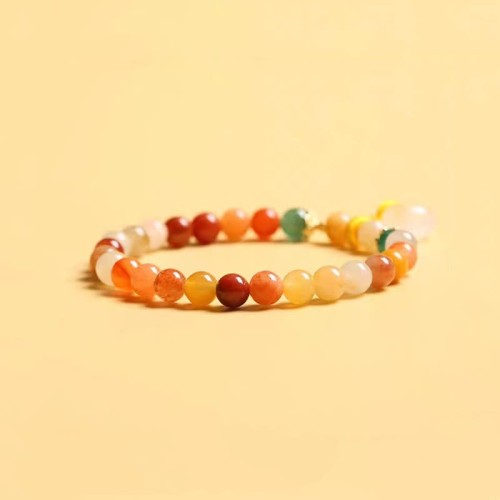 14K Gold Plated Golden Silk Jade Peace Buckle Bracelet 14K Gold Plated Golden Silk Jade Peace Buckle Bracelet