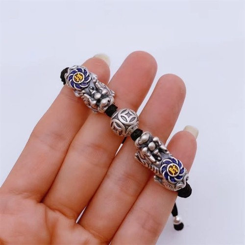 Feng Shui Five Emperor Coins PiXiu Wealth Bracelet