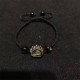 Silver Sheen Obsidian Cat Paw Protection Rope Bracelet Silver Sheen Obsidian Cat Paw Protection Rope Bracelet