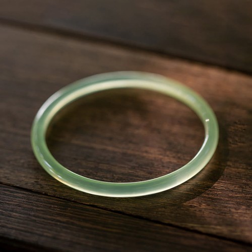 Green Chalcedony Strength Courage Cuff Bracelet