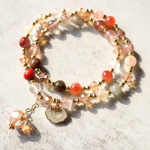 Colorful Rutilated Quartz Spiritual Growth Bracelet Colorful Rutilated Quartz Spiritual Growth Bracelet