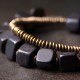 Tibetan Ebony Copper Peace Double Wrap Bracelet Tibetan Ebony Copper Peace Double Wrap Bracelet